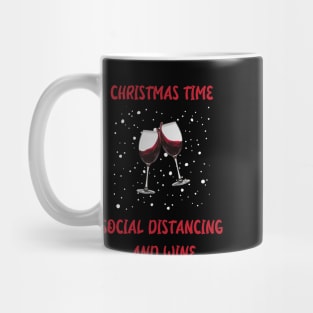 Christmas Time Social Distancing and Wine Mug